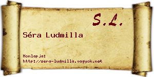 Séra Ludmilla névjegykártya
