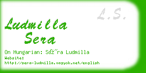 ludmilla sera business card